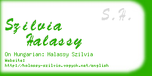 szilvia halassy business card